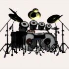 Drumkit-Instrument-Komplettset