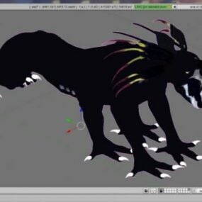 Koira Evil Animal Character 3D-malli