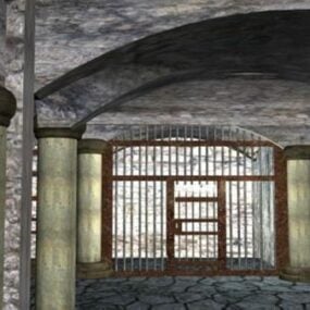 Dungeon Underground Building Interior 3D-Modell