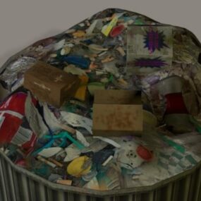 نموذج مكدس القمامة ثلاثي الأبعاد