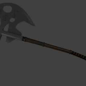 Medieval Wrought Iron Axe Weapon 3d model