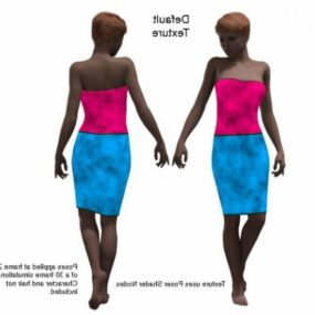 टाइट ड्रेस फैशन 3डी मॉडल