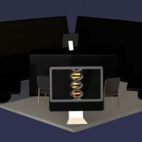 Mô hình 3d máy tính Aio Mac