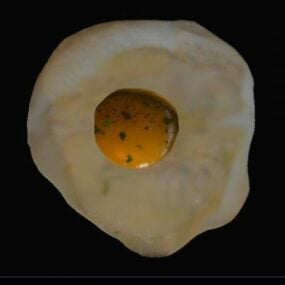 مدل سه بعدی تخم مرغ سرخ شده