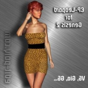 Beauty Girl Character Leopard Fashion 3d model