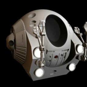 Modello 3d futuristico del robot pod