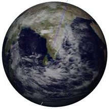 كوكب الأرض مع نموذج سحابي ثلاثي الأبعاد