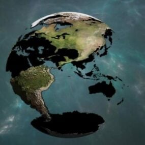 3д модель Прозрачной сферы Земли