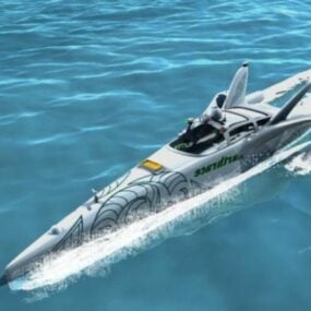 Racing Navy Ship 3d model