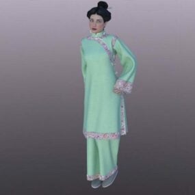Model 3D kobiecej postaci z Azji Wschodniej