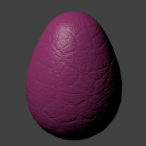 3d модель пасхального яйця фіолетового кольору