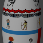 Vintage egyptské pohřební urna dekorace