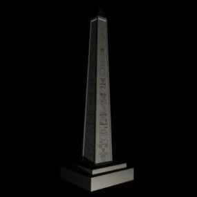 Model 3D egipskiej kolumny obelisku