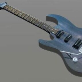 Modello 3d realistico della chitarra elettrica