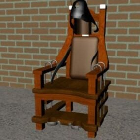 صندلی برقی چوبی مدل سه بعدی