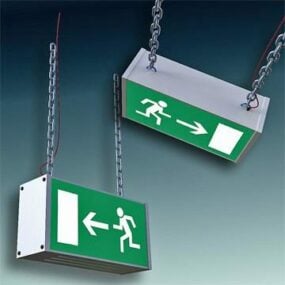 Emergency Electric Exit Sign 3d model