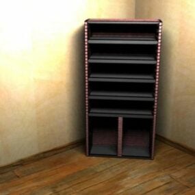 Empty Bookcase Furniture 3d model