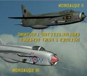 Englisches Kampfflugzeug 3D-Modell