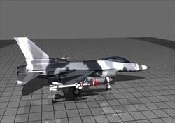 โมเดลเครื่องบินรบ F16 Super Sonic 3d