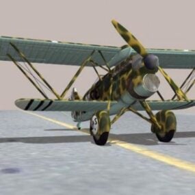 老式二战战斗机 1d 模型