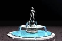 Fountain With Statue 3d model