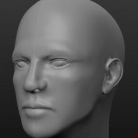 Model 3D postaci twarzy mężczyzny