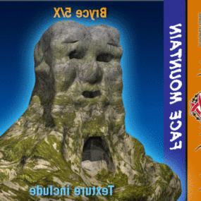 דגם 3D Face Mountain