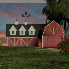 Fancy Barn House 3d-modell