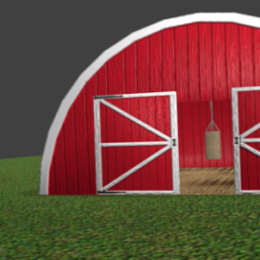 نموذج بيت مزرعة الحظيرة ثلاثي الأبعاد