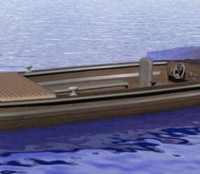 Кабріолет швидкий човен без кришки 3d модель