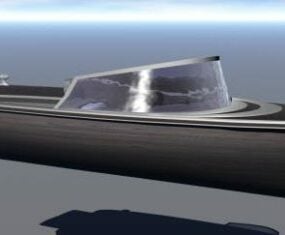 3D-Modell aus schnellem Bootsstahlmaterial