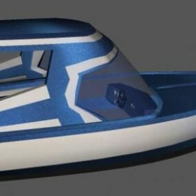 مدل 3 بعدی خودرو قایق سریع مدرن