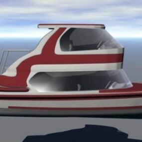 قایق سریع یاچ مدل سه بعدی