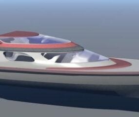 نموذج القارب السريع الفاخر ثلاثي الأبعاد