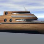 Drewniany płaszcz szybkiej łodzi