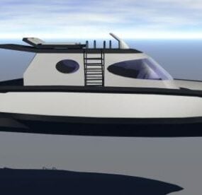 3д модель скоростного катера малого размера