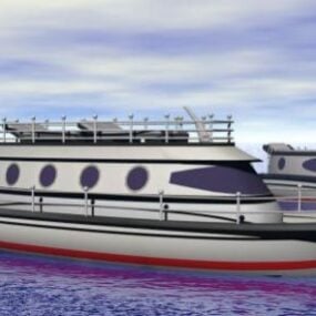 Fast Boat Yatch Traveler Ship דגם תלת מימד