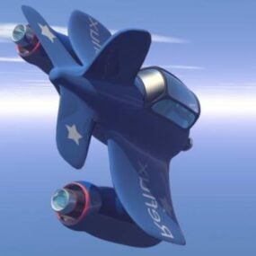 Model 3D samolotu myśliwskiego Fatboy