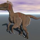 Dinosaure vélociraptor sauvage
