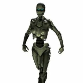 女性ヒューマノイドロボット3Dモデル