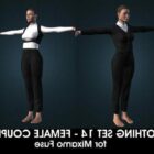 Female Coupier for Mixamo Fuse and Unity3D