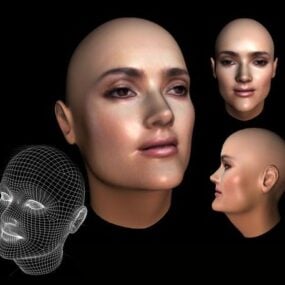 Schoonheid meisje vrouwelijk hoofd 3D-model