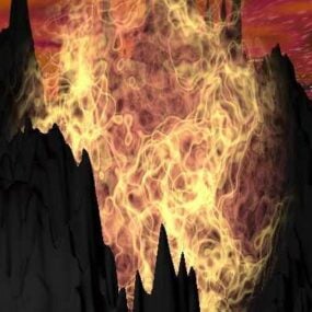 Fire Mountain Landscape 3d model