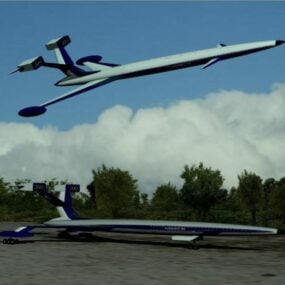 Flash-Flugzeug-Konzept 3D-Modell