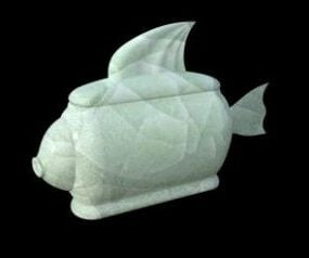 Modelo 3d de aquário de cerâmica