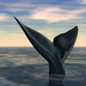 3д модель хвоста китового животного