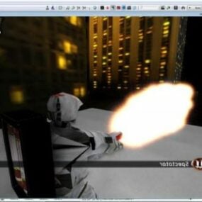 Flame Thrower Man 3d-modell