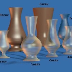 Matériau en verre de vase à fleurs modèle 3D