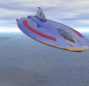 スーパー貨物船の未来的な宇宙船3Dモデル