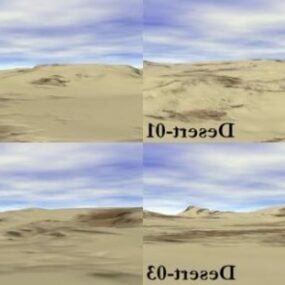 Modello 3d del paesaggio dei terreni desertici